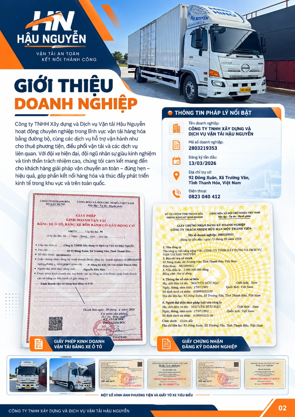 Giới thiệu công ty trong hồ sơ năng lực